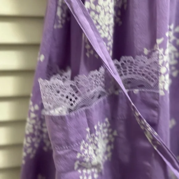 April Cornell Purple Floral Button-Up Blouse - Picture 5 of 5